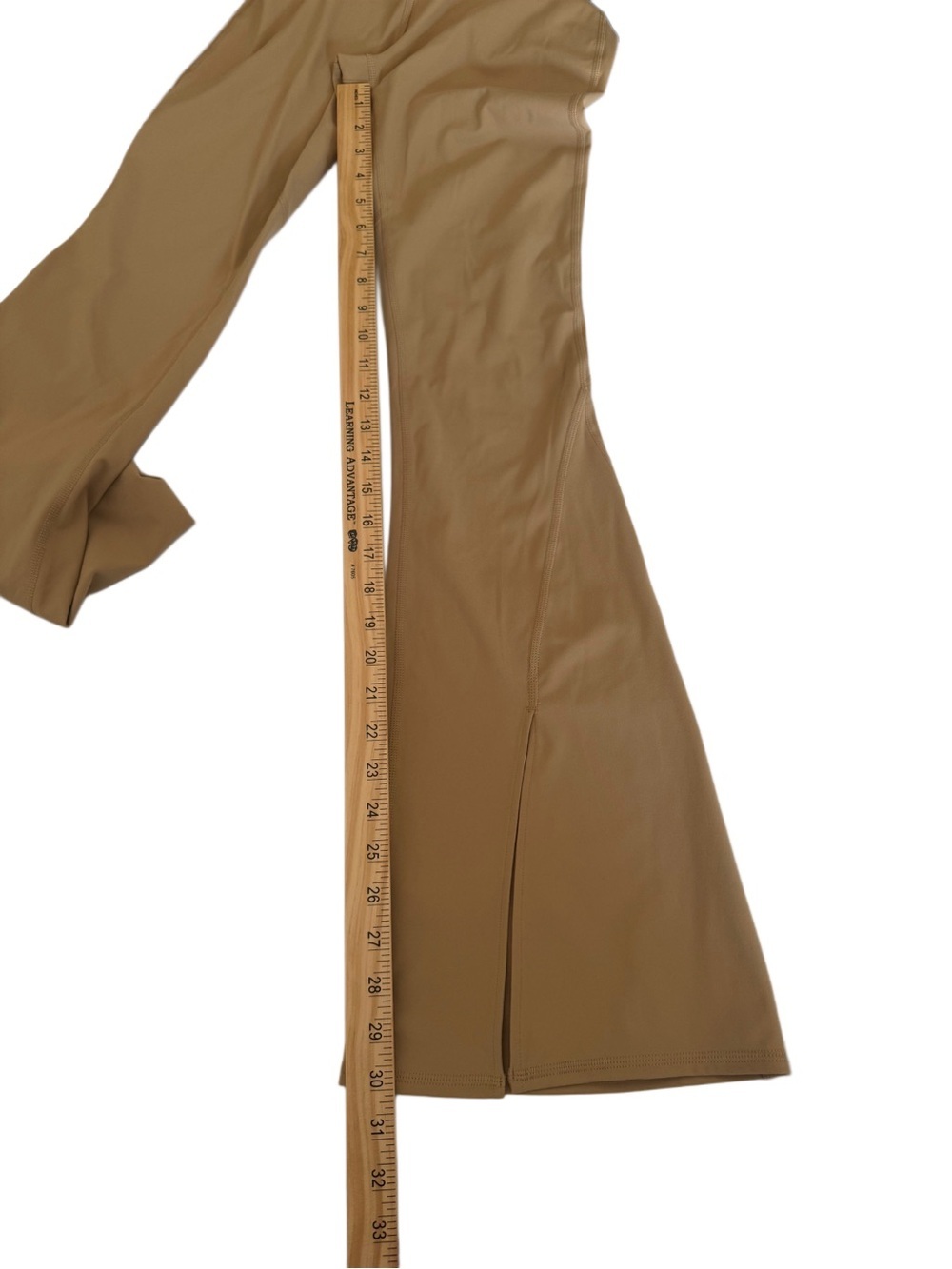 JoyLab Camel High Waist Flared Leg Front Slit Elastic Waist Leggings Small - Picture 8 of 9